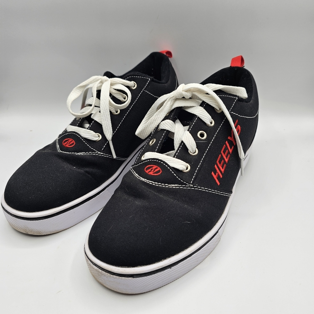 Heelys Mens Pro 20 Skate Roller shoes Sneakers Black Red Canvas Low Top Size 10 - Picture 2 of 9